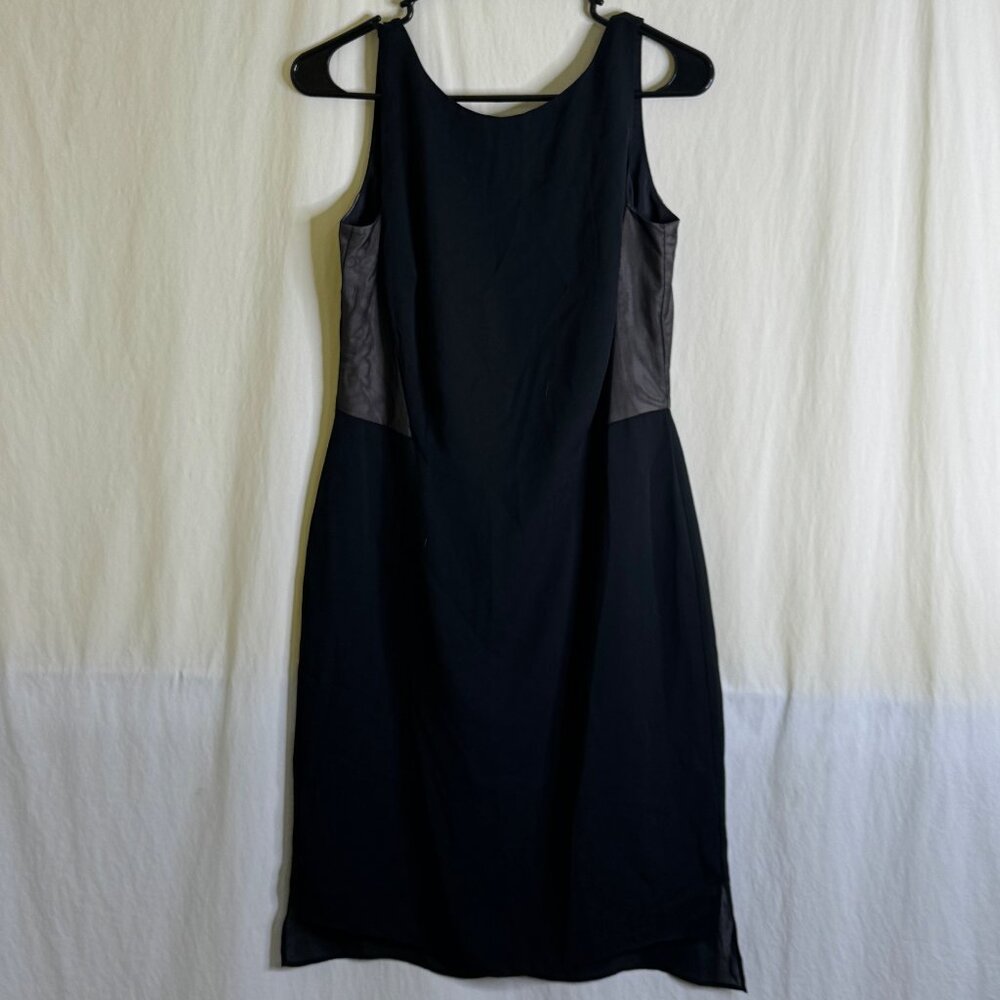 NWT Kate Hudson for Ann Taylor Black Sleeveless Dress Sheer Side Panels Size 2